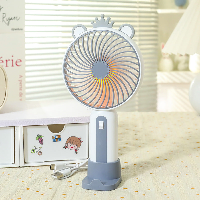 Damen Handventilator Verspielt im Tierdesign Tragbar und USB Aufladbar 6