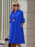 Damen Hemdkleid Lässig Polyester Atmungsaktiv für Sommer und Freizeit 7