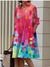 Damen Hemdkleid Lässig Polyester Atmungsaktiv für Sommer und Freizeit 9