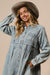 Damen Hemdkleid mit Knöpfen aus gewaschenem Denim 2