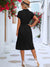 Damen Hemdkleid mit Taillengürtel und Kragen 1