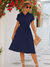 Damen Hemdkleid mit Taillengürtel und Kragen 7