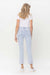 Damen Hoch geschnittene Gerade Jeans aus leichtem Denim 4