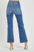 Damen Hochbundige Ankle Jeans Entspanntes Fit Dunkel 4