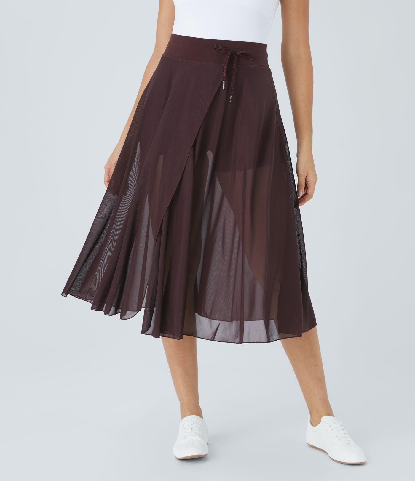 Damen Hochtaillierte 2-in-1 Rock Elegant 11
