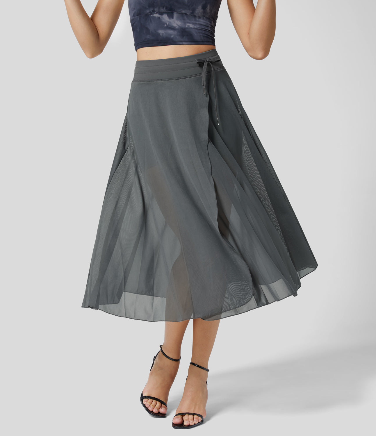 Damen Hochtaillierte 2-in-1 Rock Elegant 12