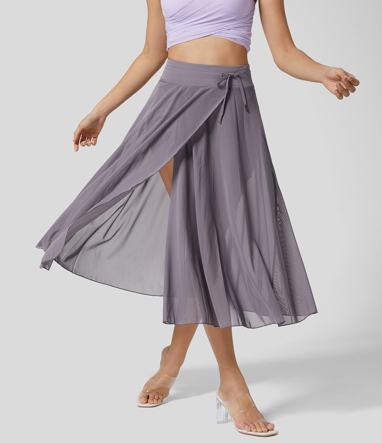 Damen Hochtaillierte 2-in-1 Rock Elegant 9