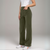 Damen Hochtaillierte Weite Hosen Stretchmaterial 10