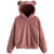 Damen Hoodie mit Kapuze und Kaninchenohren 0