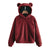 Damen Hoodie mit Kapuze und Kaninchenohren 10