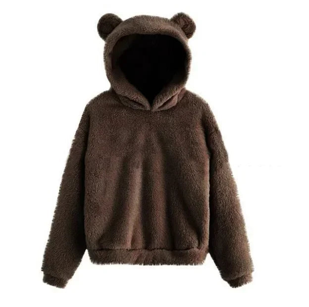 Damen Hoodie mit Kapuze und Kaninchenohren 13