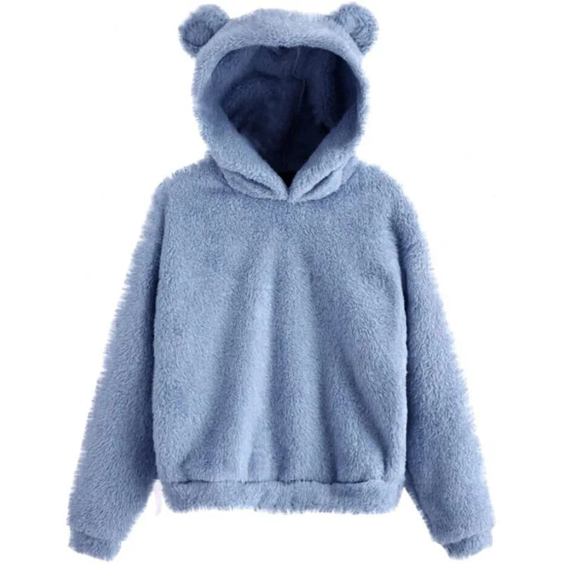 Damen Hoodie mit Kapuze und Kaninchenohren 5