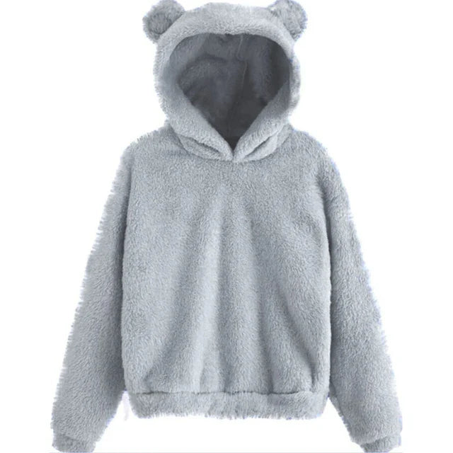 Damen Hoodie mit Kapuze und Kaninchenohren 6