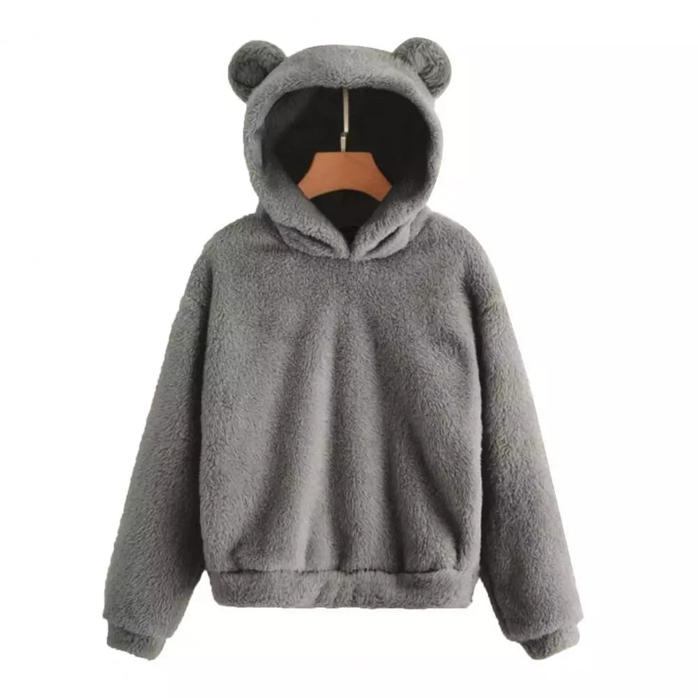 Damen Hoodie mit Kapuze und Kaninchenohren 7