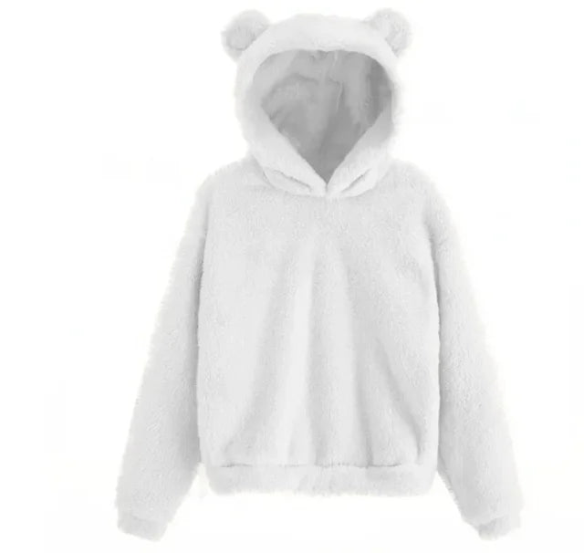 Damen Hoodie mit Kapuze und Kaninchenohren 8