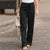 Damen Hosen Baumwoll-Leinen Schnitt Locker Gerade Sommermode 4