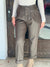 Damen Hosen aus veganem Leder mit Faltenfront 1