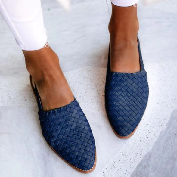 Damen Instapper mit Geflochtenem Design und Offener Ferse 5