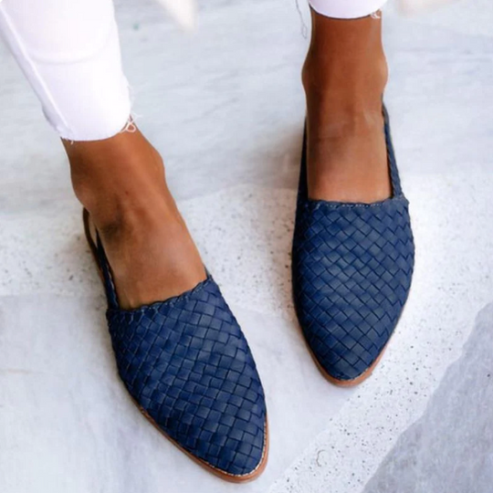 Damen Instapper mit Geflochtenem Design und Offener Ferse 5