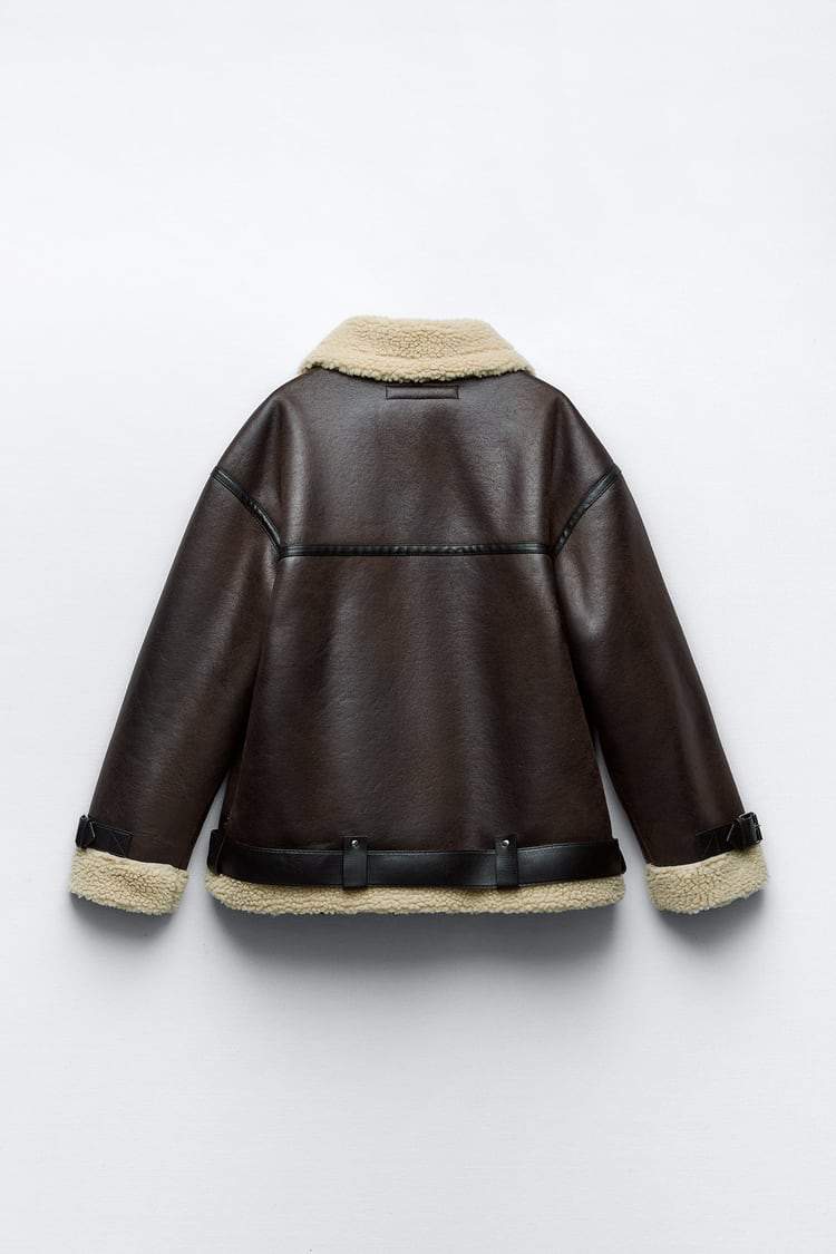 Damen Jacke mit Revers aus Kunstmaterial 4