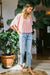 Damen Jeans Hoch geschnitten Ankle Straight Leg Denim 1