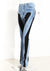 Damen Jeans Hochgeschnitten Niche Design mit Farbblockierung 2