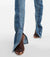 Damen Jeans Hochgeschnitten Niche Design mit Farbblockierung 4