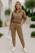 Damen Jogginganzug Cropped Mit Monogramm-Details Aus Weicher Mischfaser 2