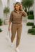 Damen Jogginganzug Cropped Mit Monogramm-Details Aus Weicher Mischfaser 3