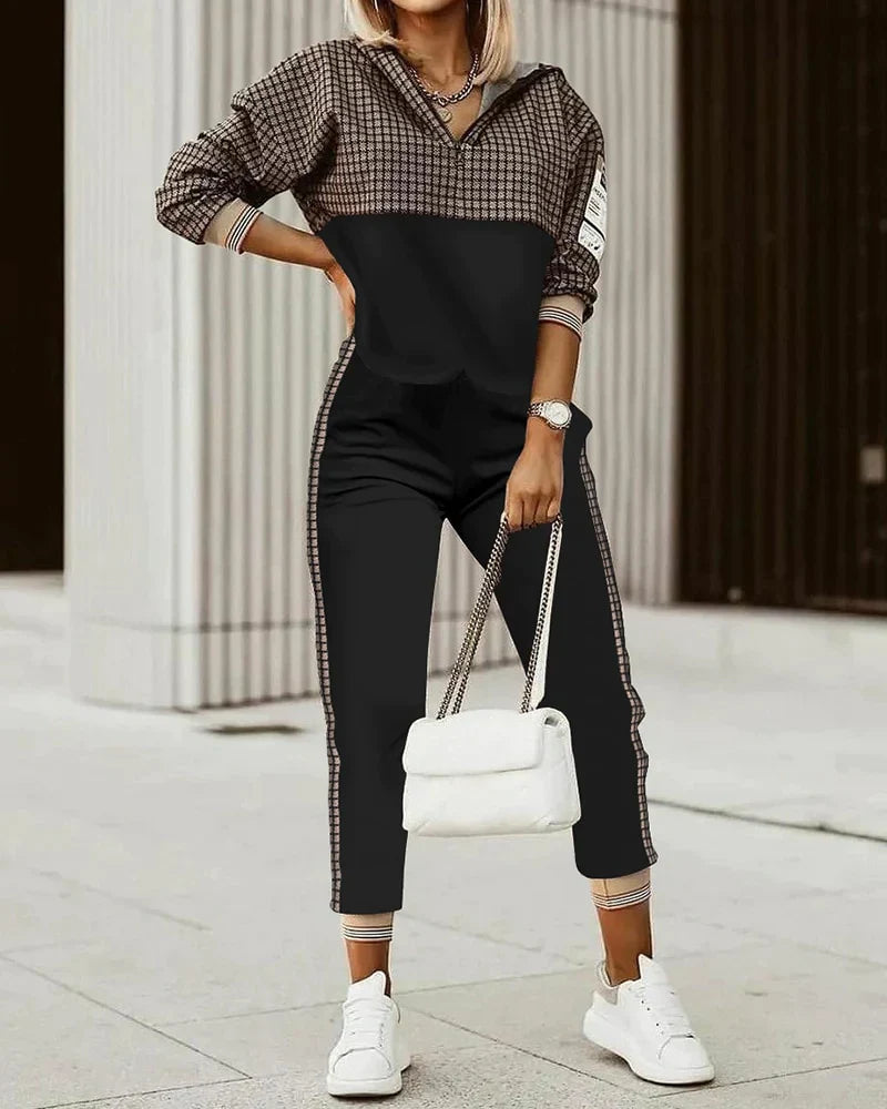 Damen Jogginganzug Cropped Mit Monogramm-Details Aus Weicher Mischfaser 6
