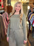 Damen Jumpsuit Langarm Oliv 1