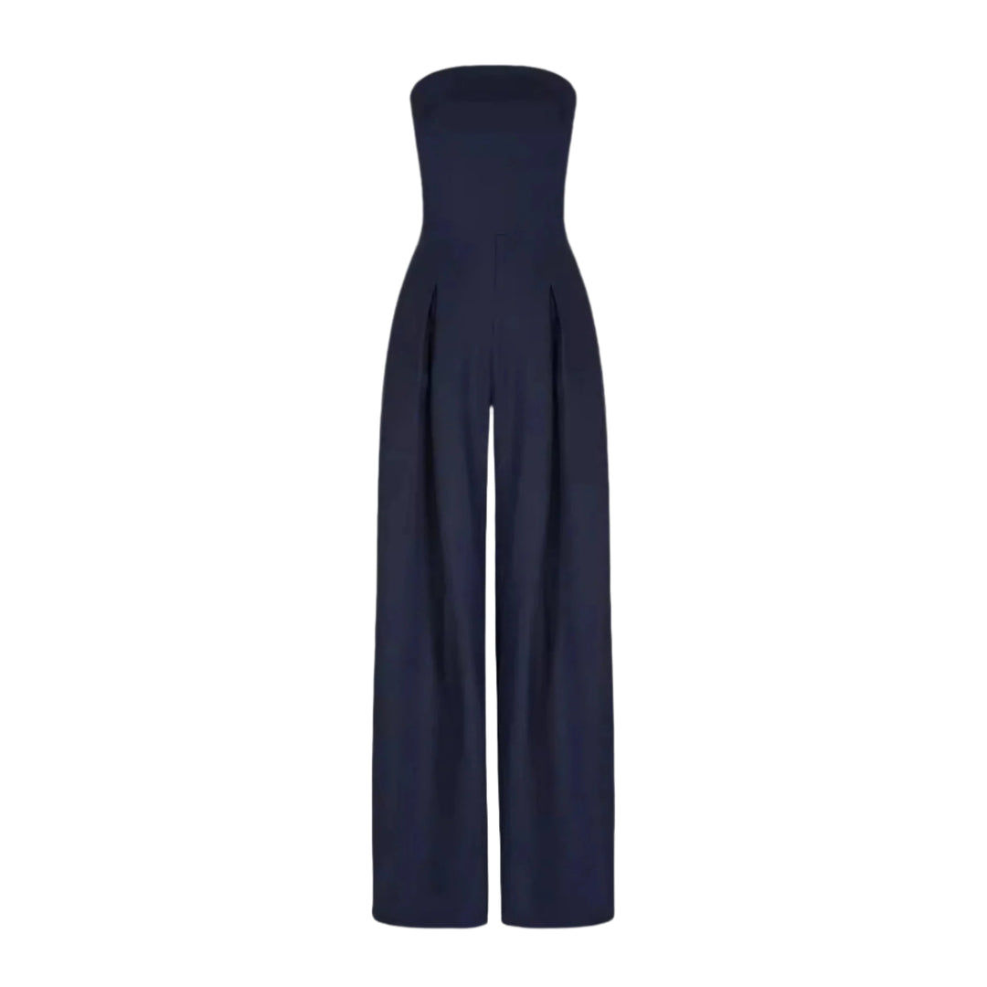 Damen Jumpsuit Strapless Fließend Weit 0