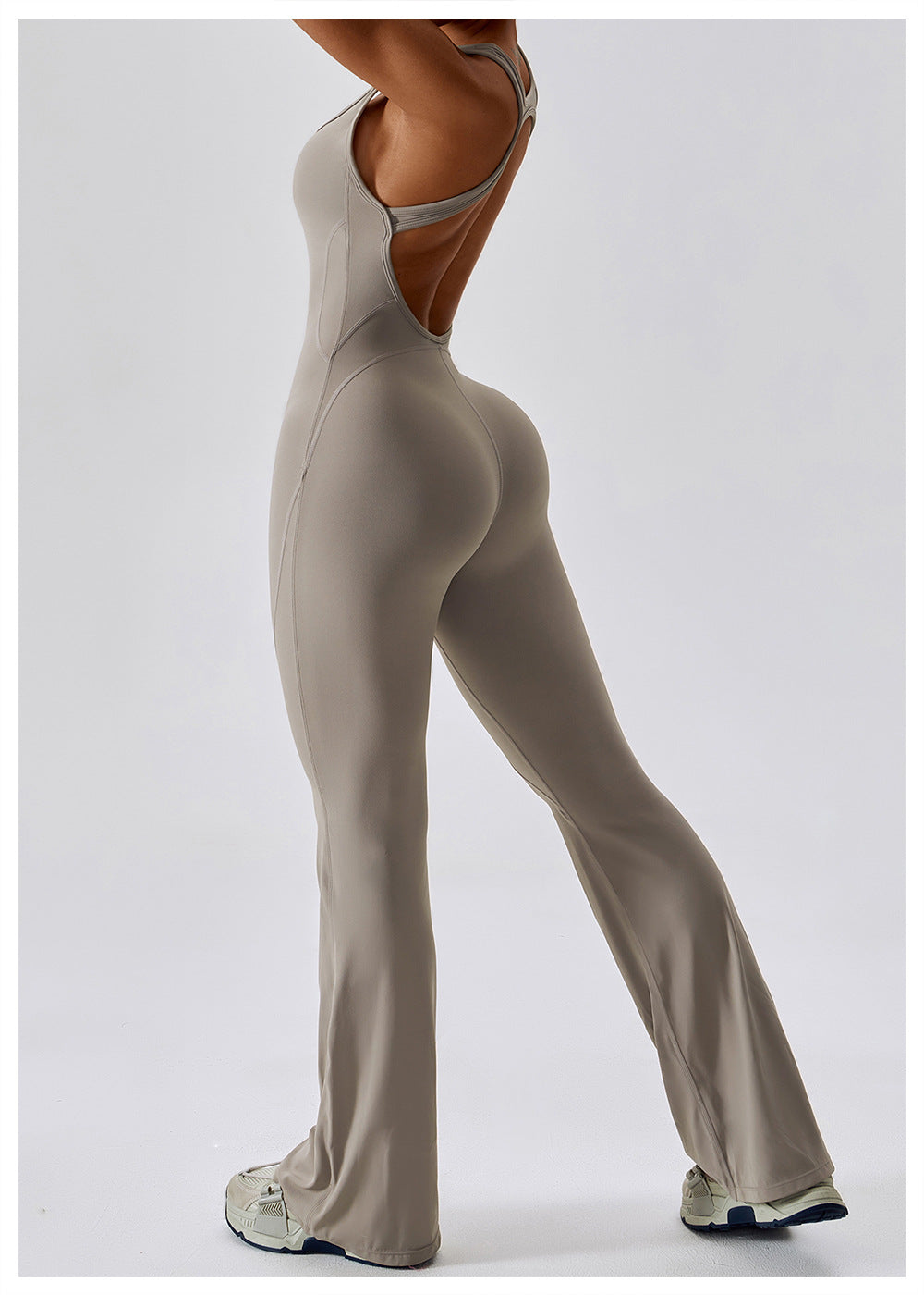 Damen Jumpsuit Tailliert V-Hals Nylon für Sommeraktivitäten 2