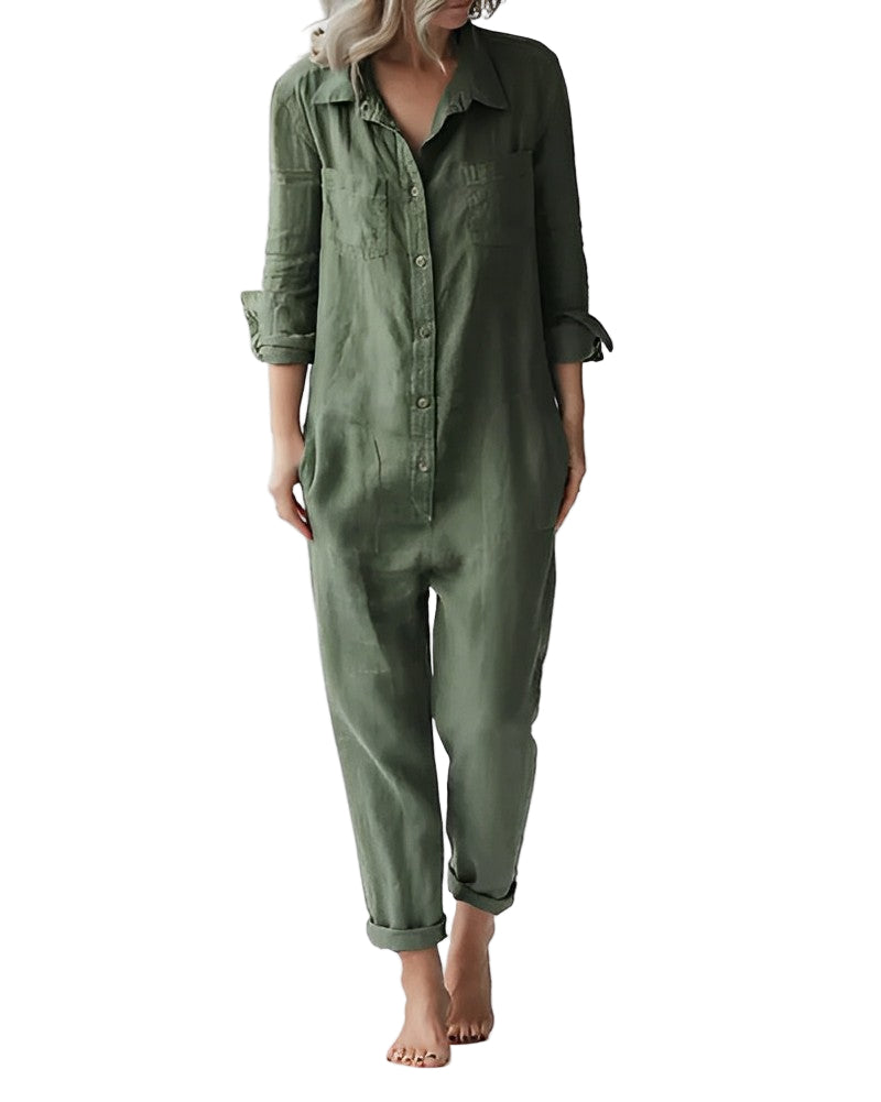 Damen Jumpsuit in Grün mit vielseitigem Stil 0