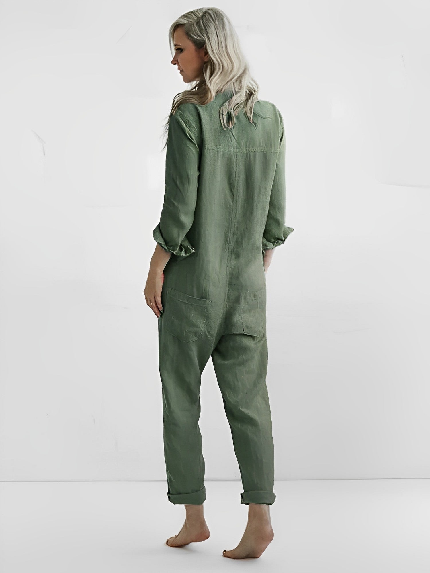 Damen Jumpsuit in Grün mit vielseitigem Stil 1