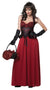 Damen Kapuzenumhang Maxi Kleid Korsett Kostüm 2