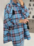 Damen Karo Hemdbluse Oversized Baumwolle 10