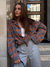 Damen Karo Hemdbluse Oversized Baumwolle 2