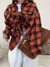 Damen Karo Hemdbluse Oversized Baumwolle 9