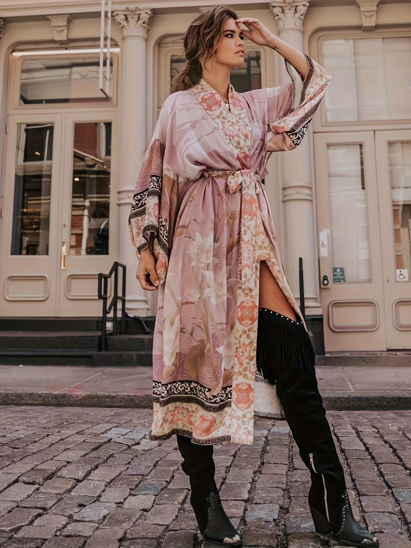 Damen Kimono mit floralem Druck für den Sommer 8