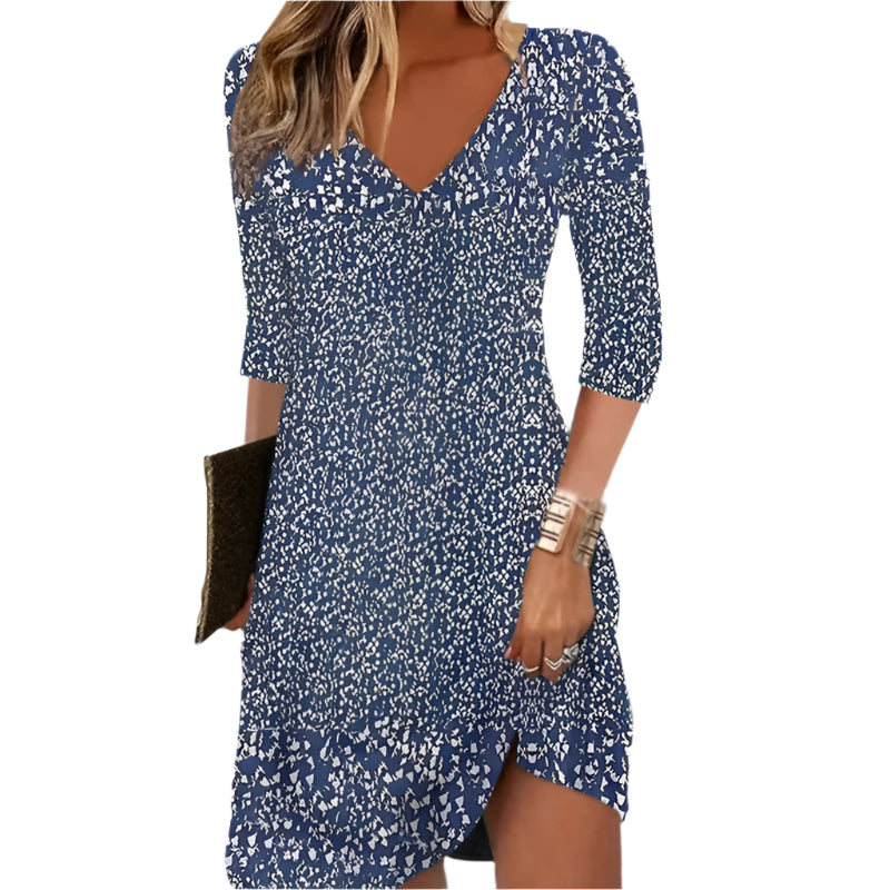 Damen Kleid Lässig Bedruckt Sommer Stil 0