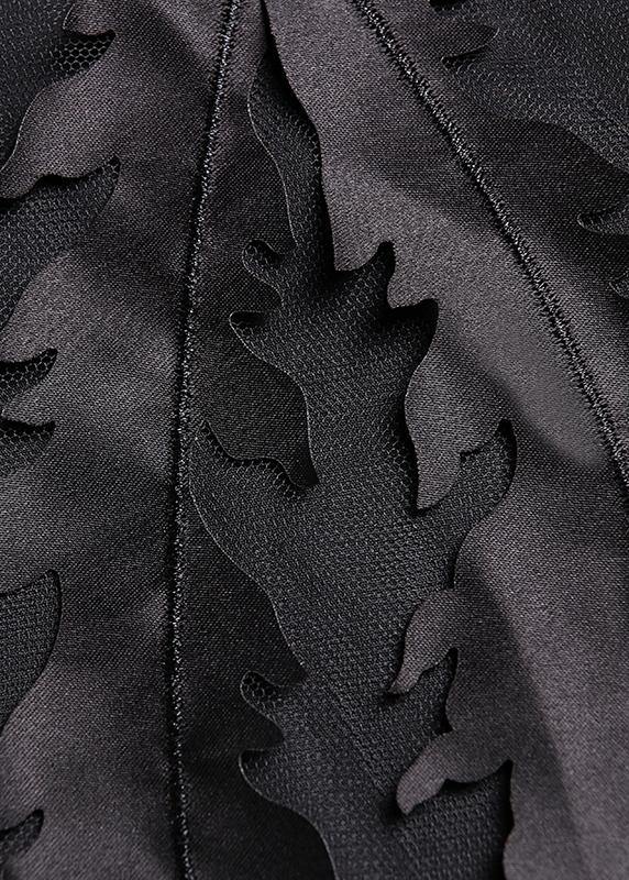 Damen Kleid Sommer mit Revers und Tüll für Freizeit und besondere Anlässe 6