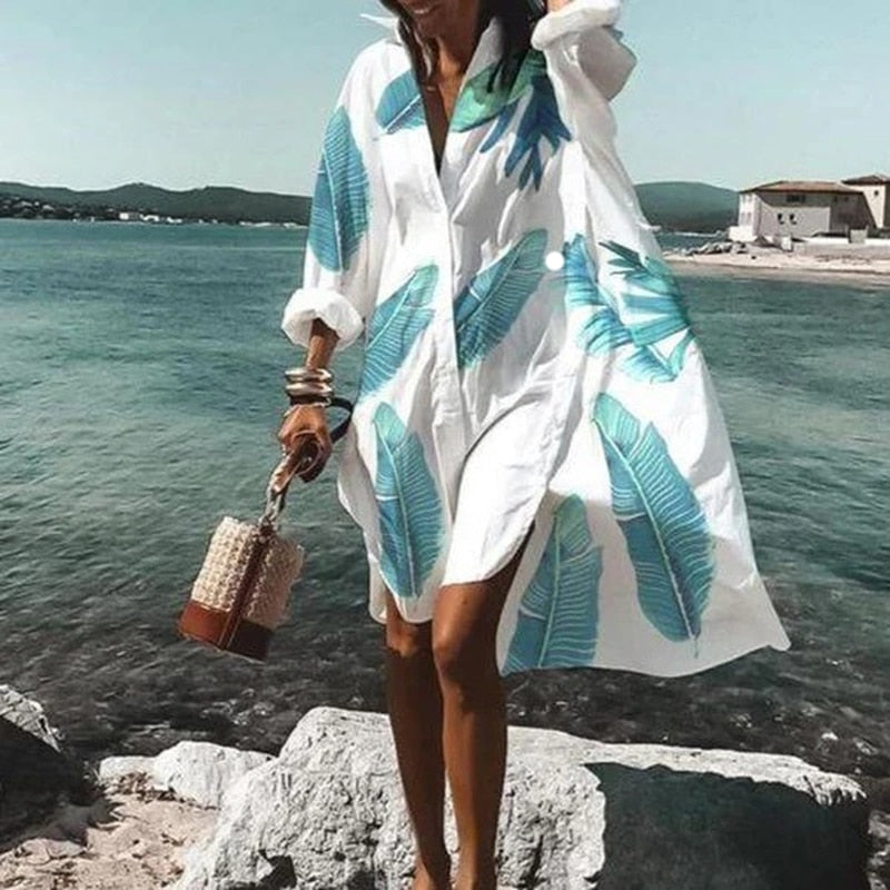 Damen Kleid Tailliert Sommerleichtes Material Atmungsaktiv 1