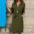 Damen Kleid Trendiges Design Baumwolle 2