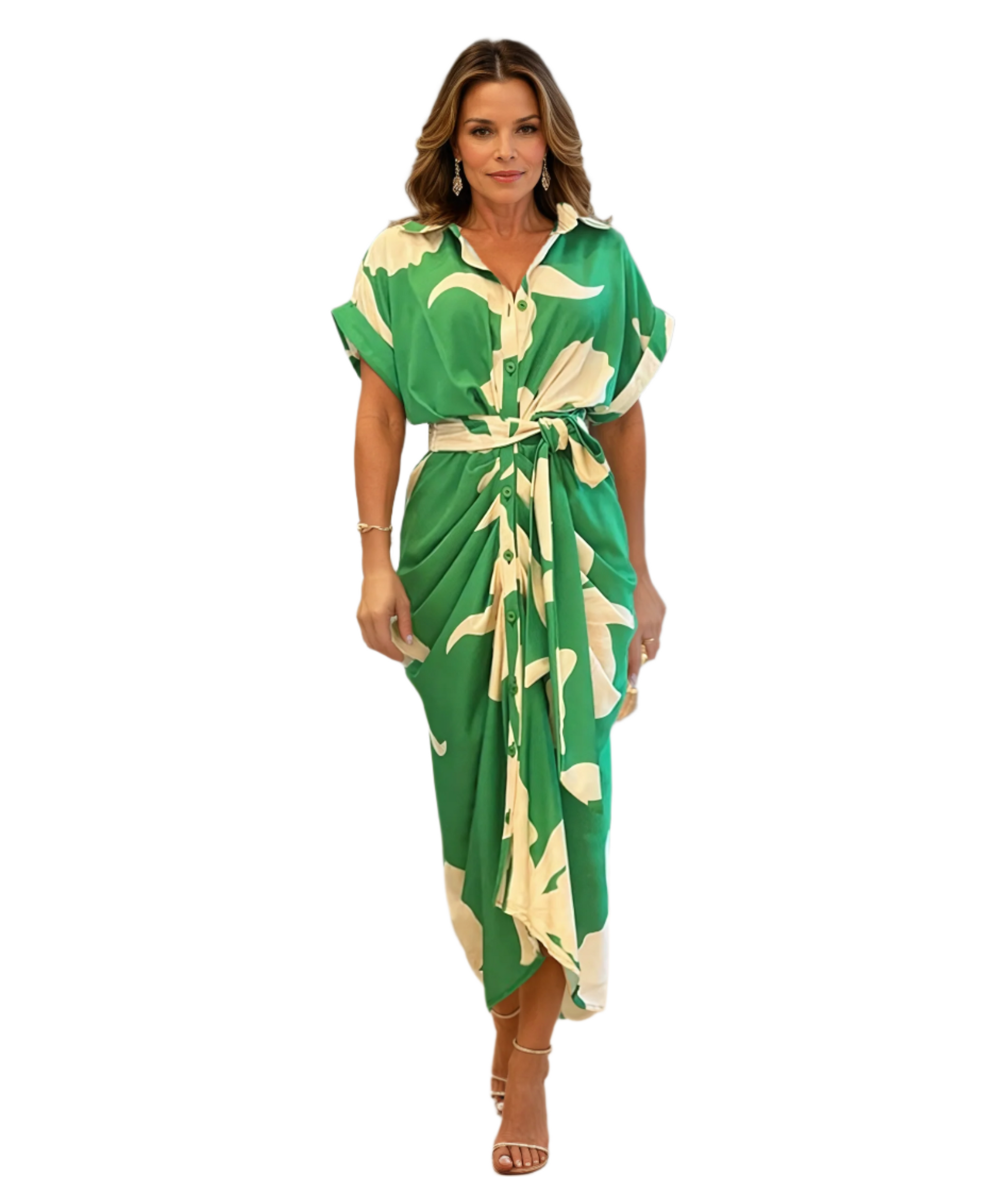 Damen Kleid Zeitlose Eleganz Baumwolle 0