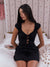 Damen Kleid mit Durchsichtigen Trägern und Enger Passform 7