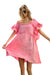 Damen Kleid mit quadratischem Ausschnitt in Mineralwasch-Optik 0