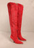 Damen Knöchelhohe Westernstiefel Rot 2