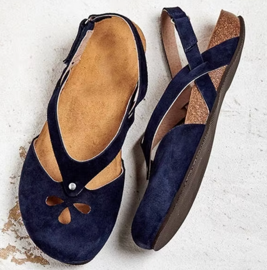 Damen Komfort Schuhe mit verstellbaren Klettverschlüssen 3
