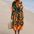 Damen Kurzarm Kleid Ozeanmotiv Bequemer Schnitt Hochwertiger Stoff 3